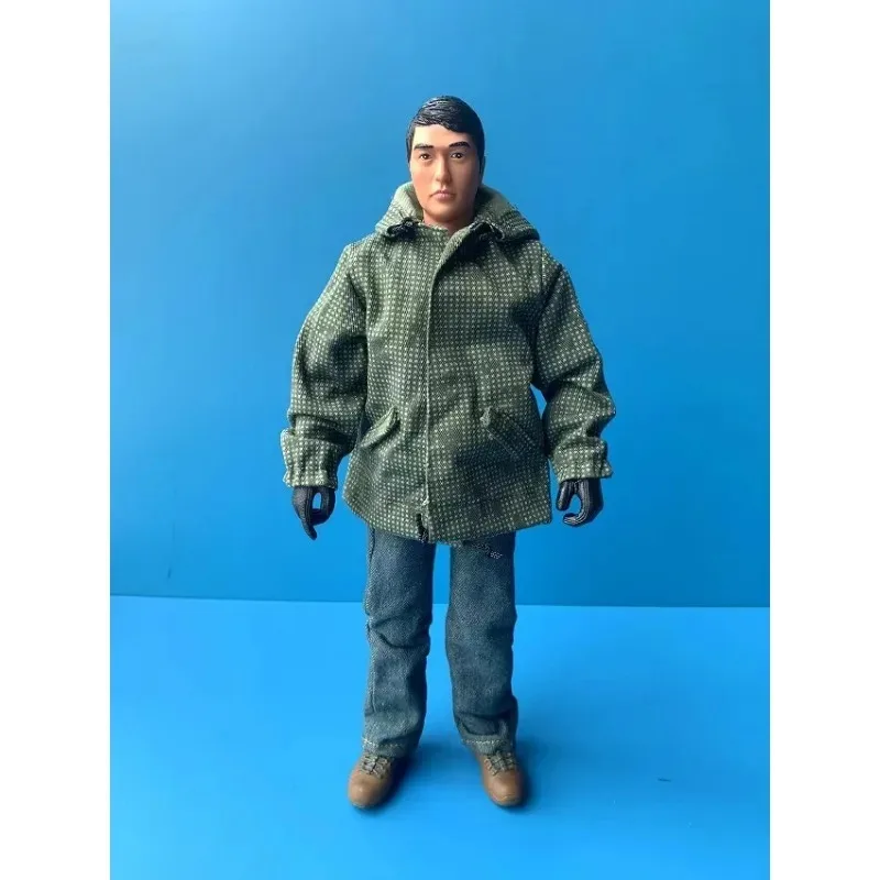 معطف سترة واقية من الرياح بمقياس 1/6 مع قبعة من الحرب العالمية الثانية ألمانيا الأمريكية ملابس قتالية عسكرية نموذج لشخصيات عمل جندي BJD مقاس 12 بوصة