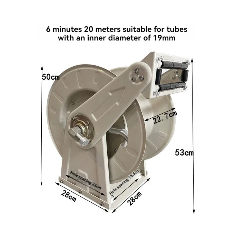Imagem -02 - Carretel de Carretel de Mangueira de Reabastecimento Pulverizador de Carretel de Armazenamento de Carretel Totalmente Automático Carretel de Mangueira de Encolher