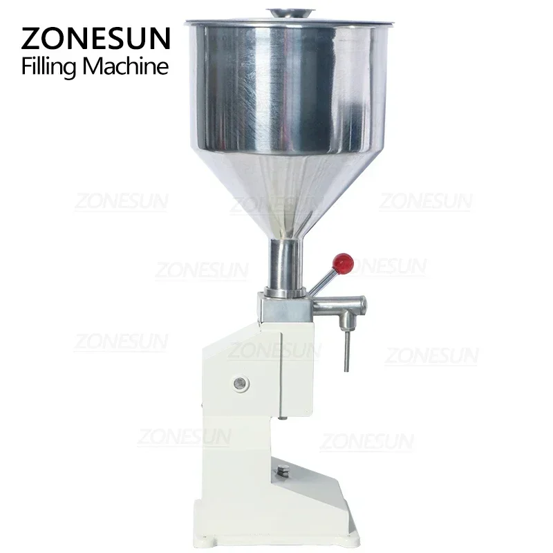 ZONESUN-Máquina Manual de llenado de aceite y alimentos, equipo de embalaje de pasta líquida de miel, crema, salsa, agua, champú y zumo, ZS-A03