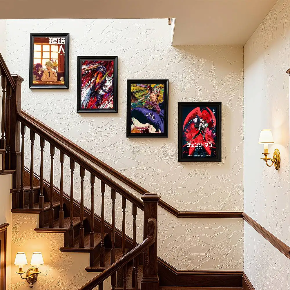 جديد الرسوم المتحركة C-منشار M-Man Reze قوس المشارك ذاتية اللصق الفن ورق مقاوم للماء ملصق مقهى بار غرفة جدار ديكور