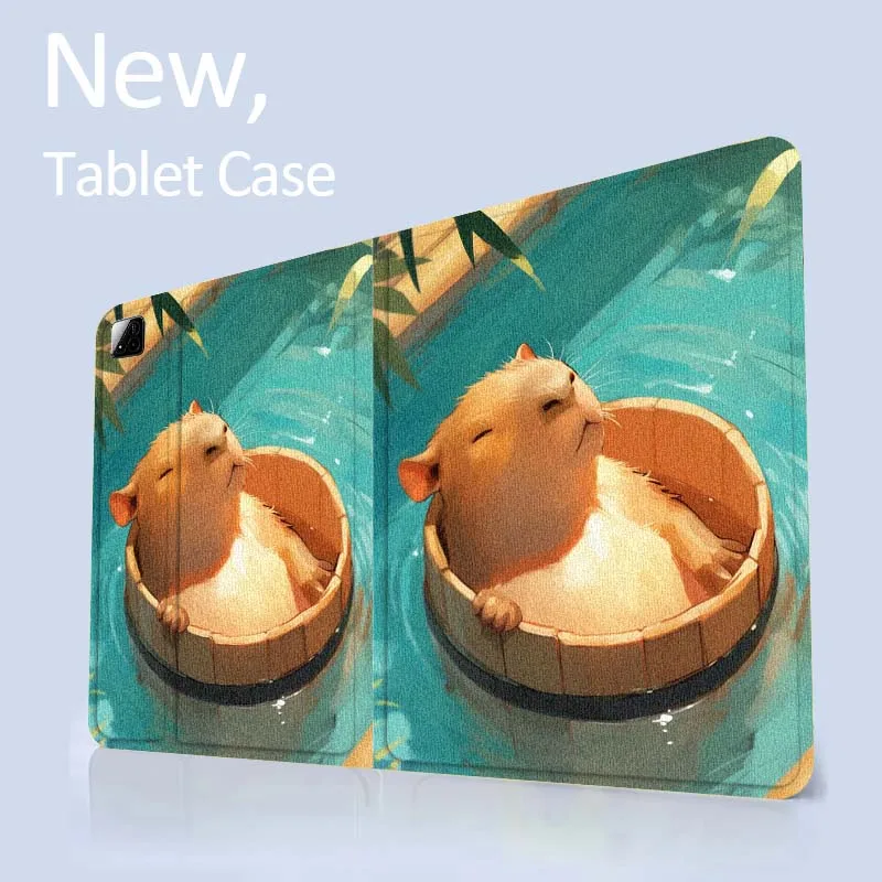 

Capybara Cartoon Tablet Case For Xiaomi Redmi Mi Pad 4 5 6 6s 7 7s SE Pro 2 11 Plus Max 12.4 11.2 12.5 8.7 inch
