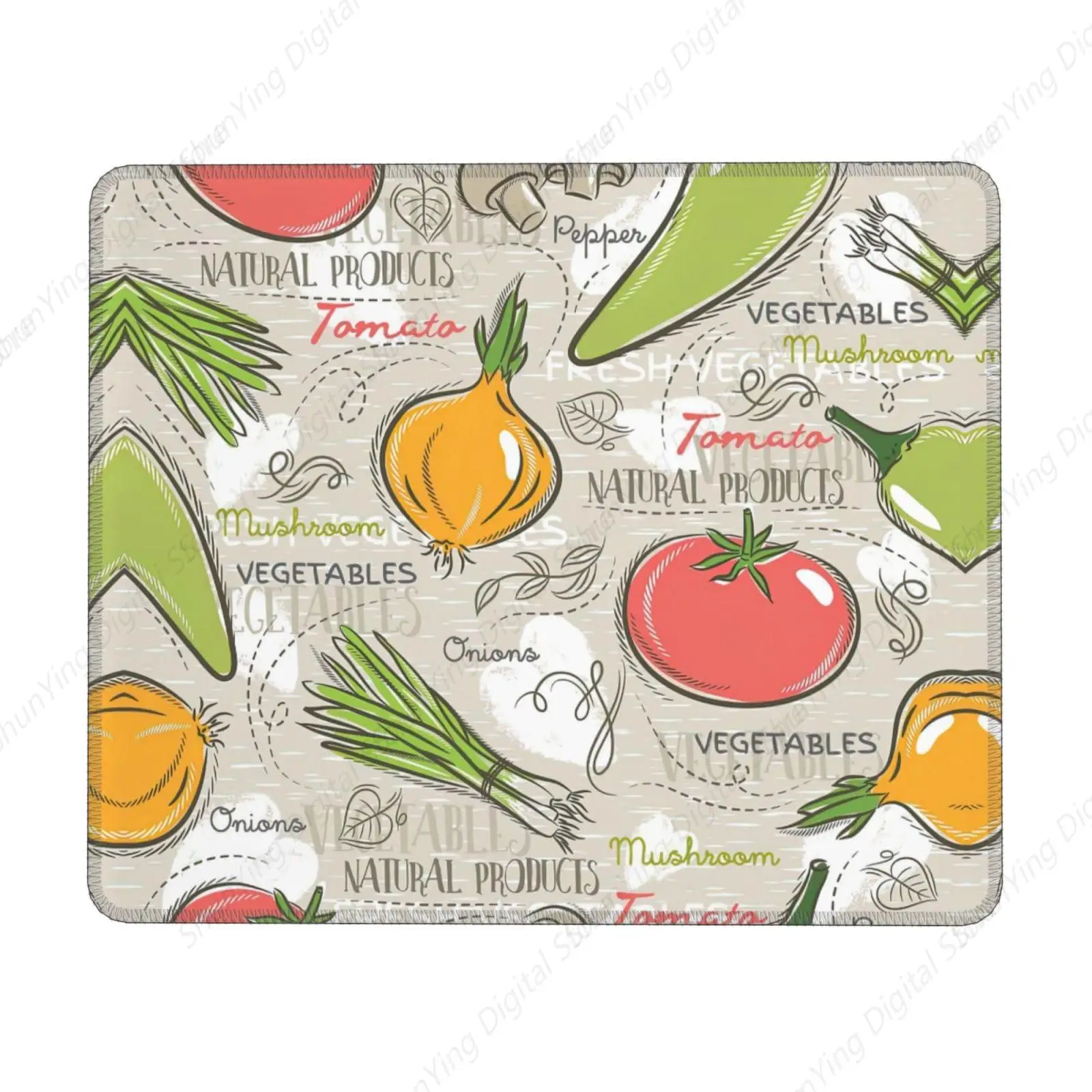 

Vegetable And Fruit Printed Game Mouse Pad Fun Design For Office Computer Rubber Anti Slip Mouse Pad Office Desk Pad 18*22cm