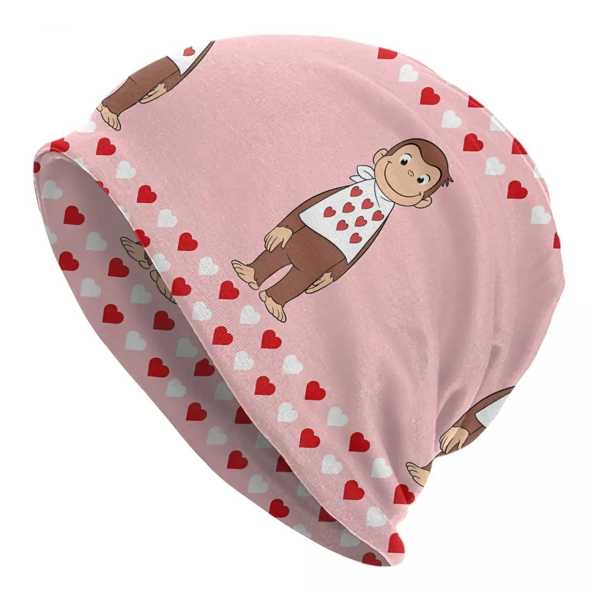 Cute Curious George Cartoon Monkey Skullies Beanies Hat Summer Men Women Outdoor Cap Warm Thermal Elastic Bonnet Hats
