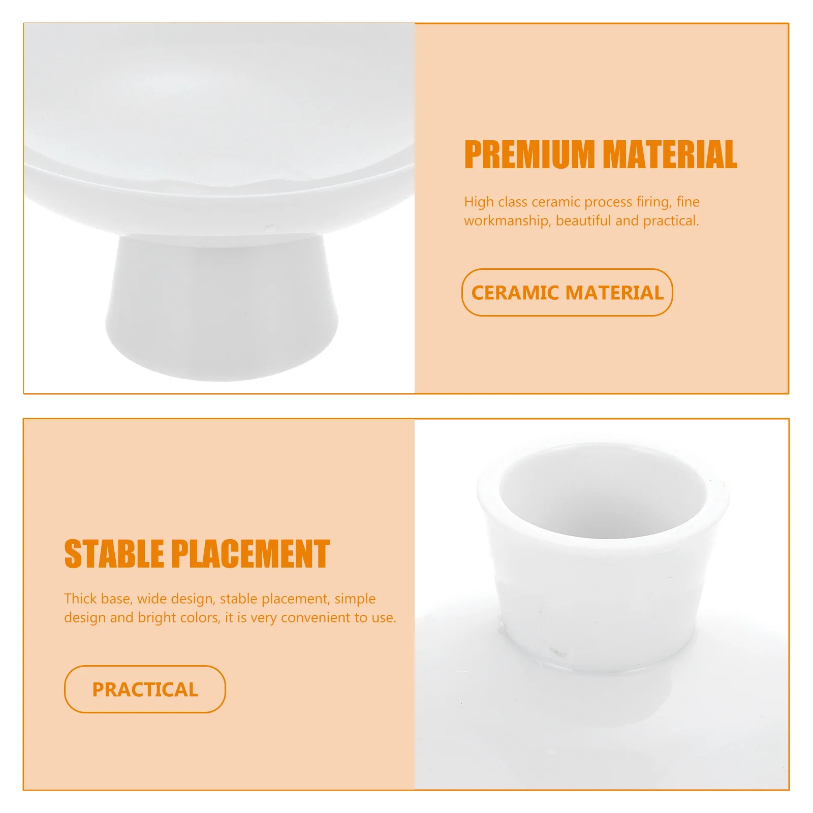 

Cake Storage Stand Ceramic Cake Tray High Base for Storing Candies Nuts Dried Fruit Retro Dessert Dish Perfect for Parties