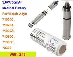 750mAh Battery for Welch-Allyn 71000C, 71020A, 71000A, 71020C, 71055C, 72300