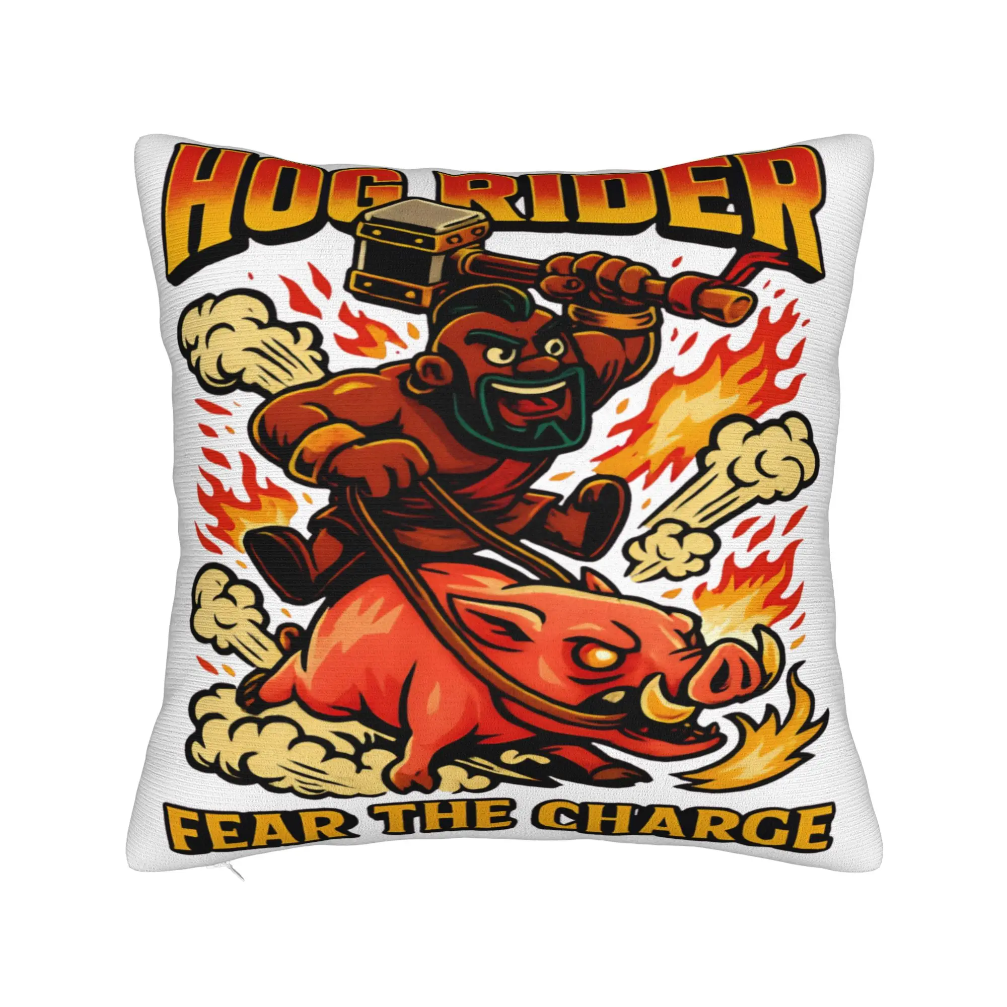 Hog Rider   Pillowcases  Morden Pillow Case For Sofa Bedroom Home Decor Soft Pillow Cover