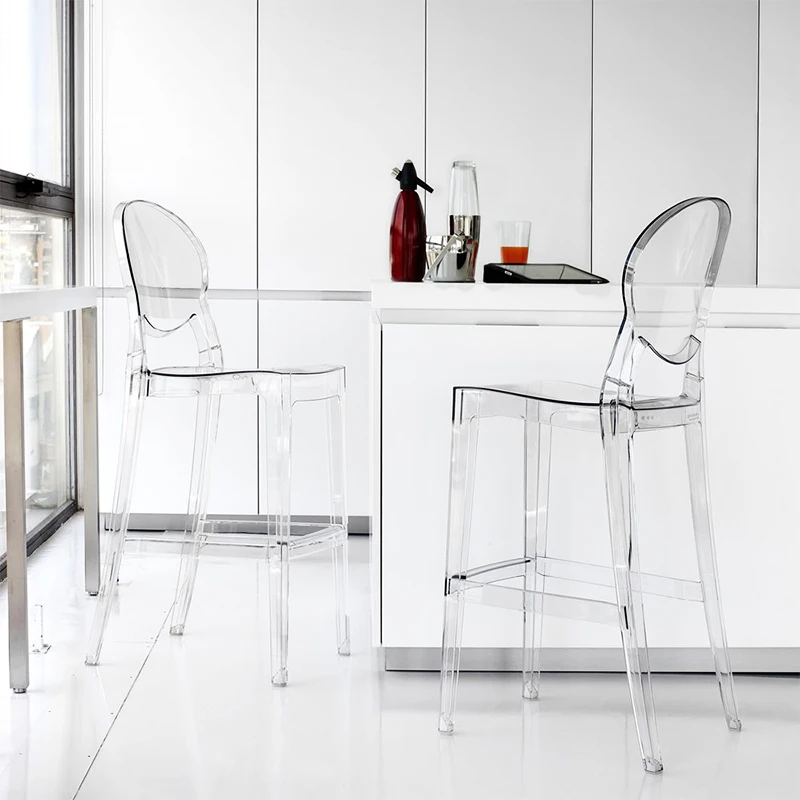 

Chair for Barbershop Transparent Comfortable Bar Nordic Chairs Adjustable Antique Furniture Modern Stools High Kitchen