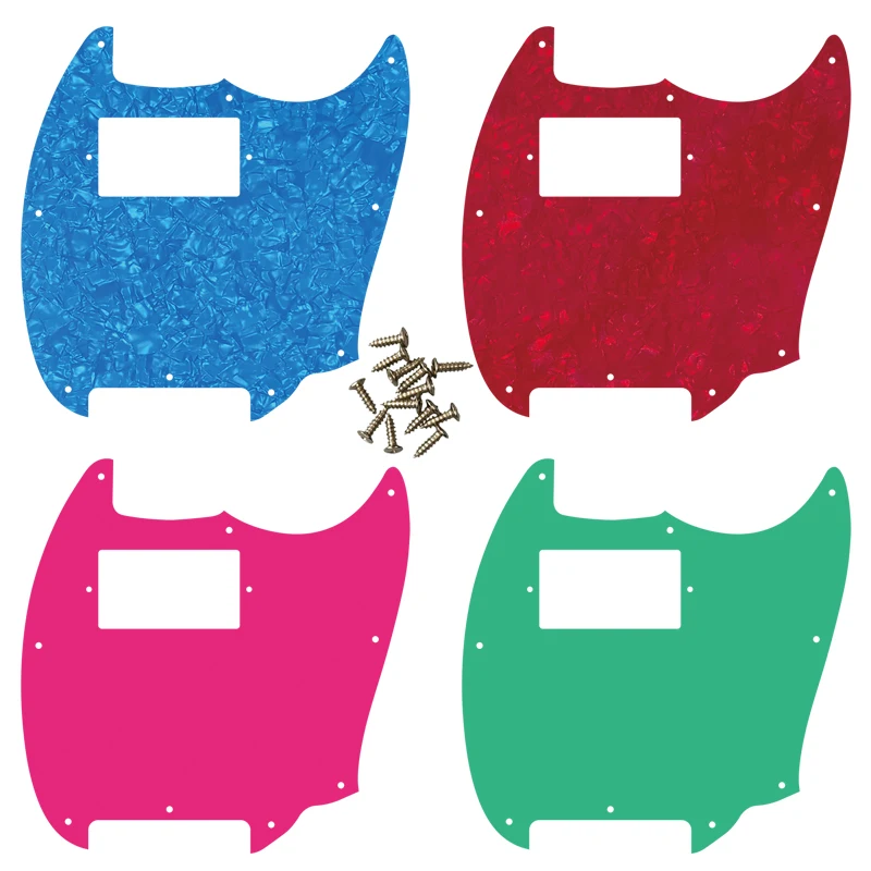 

Pleroo Custom Guitar Parts For - Squier Bullet Mustang Whit 1 PAF Humbucker Pickup Pickguard Guitar Multiple Colors