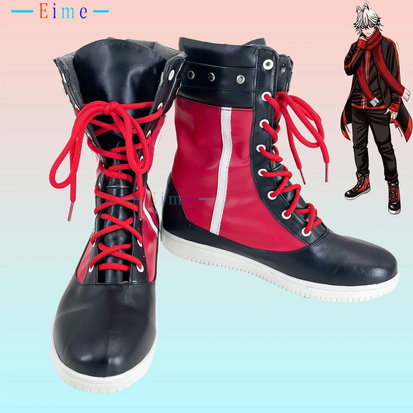 

Tougen Anki Cosplay Shoes Halloween Carnival Boots Comic Cosplay Props Custom Made PU Leather Shoes