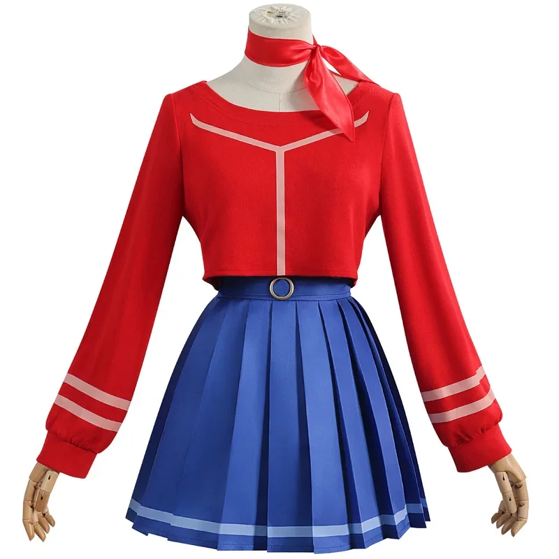 Game Cosplay Costume Uniform Red Top Short Skirt Headwear MiSide Hat Halloween Party Women Clothes gf;.9 - view 5