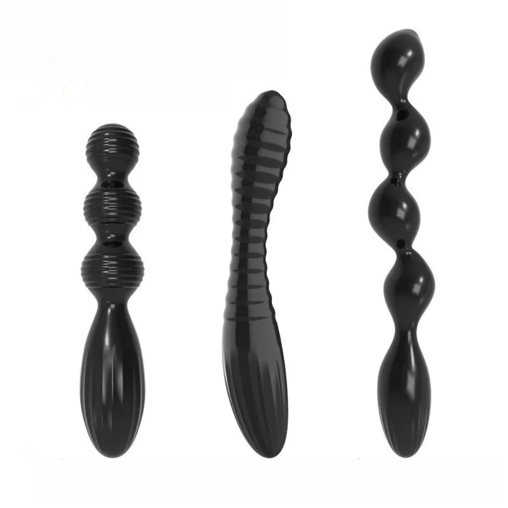 Textured Planet Anal Beads Silicone Butt Plug, Flexible Backdoor Stimulator Toy for Women Adults