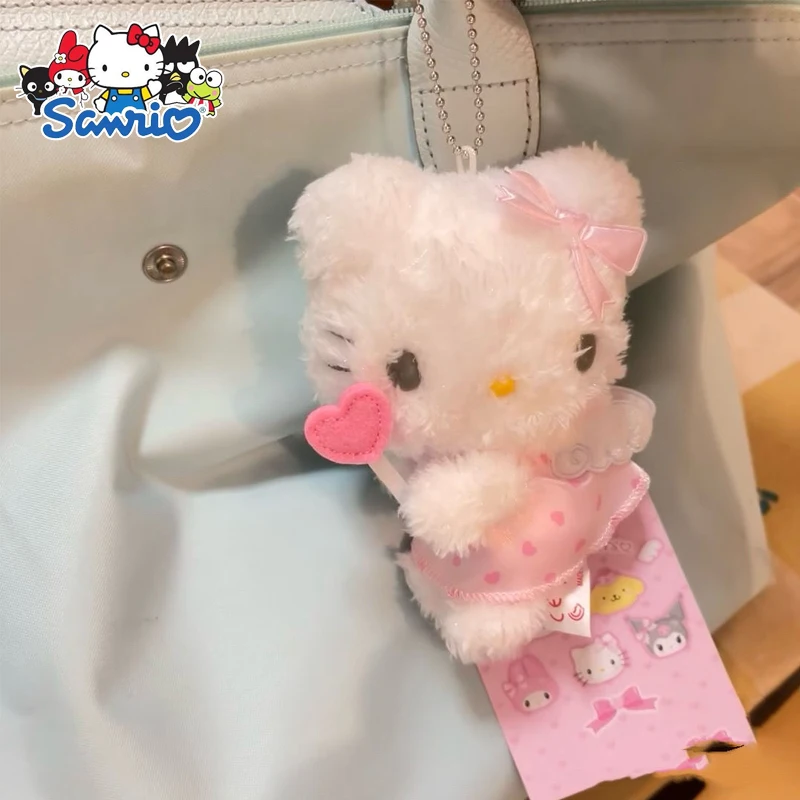 

Kawaii Sanrio Cartoon Hello Kitty Heart Shape Keychain Backpack Pendant Decoration Cute Girl Y2K Kids Toy Gifts