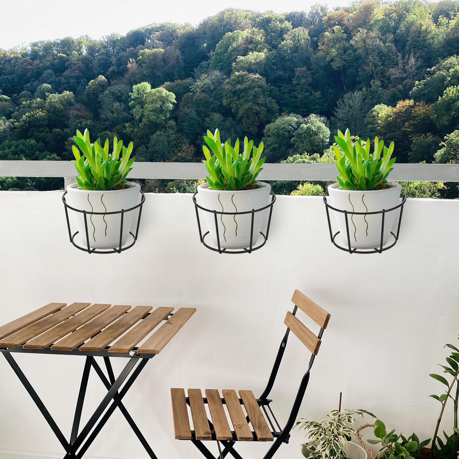 

5 pcs Round Hanging Iron Plant Pot Stands Lightweight Flowerpot Racks Gardening Flower Rack Gardening Flower Rack Practical