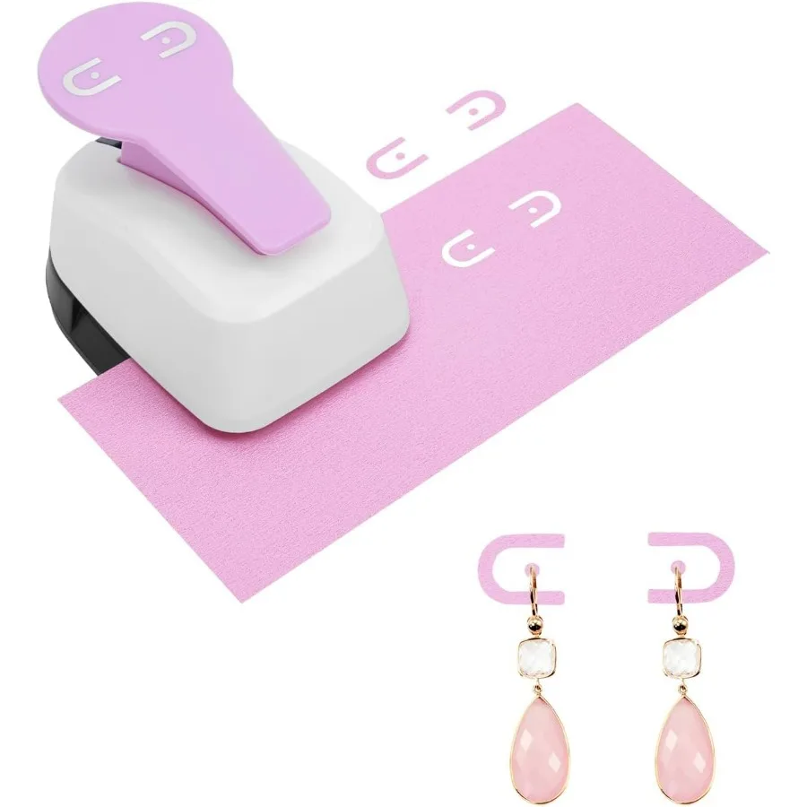 Alat Pembuat Lubang Kartu Anting Leverback, Pembuat Lubang Kartu Gantungan Anting untuk Pajangan dan Penjualan Perhiasan, Alat Sempurna untuk Kartu Anting DIY