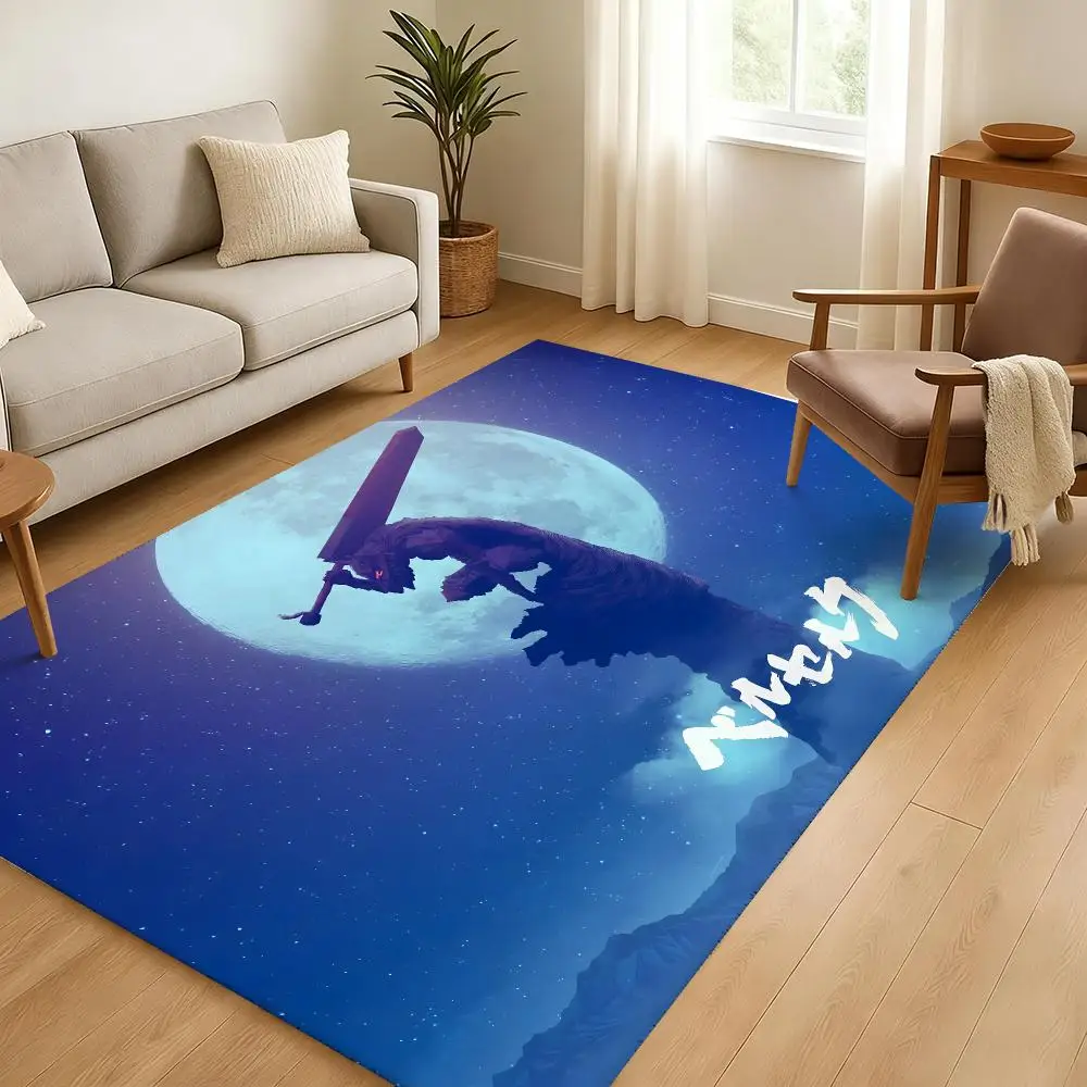 Berserk Floor Mat Soft Thickened Absorbent Non-Slip Bedroom Living Room Door Mat Home Decor Flannel Rugs