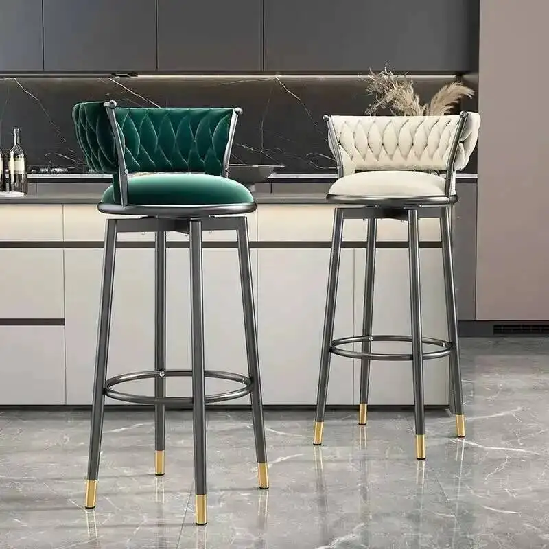 

Удобный скандинавский барный стул для дома и отдыха, креативный современный высокий стул для бара, элитный барный табурет для отдыха