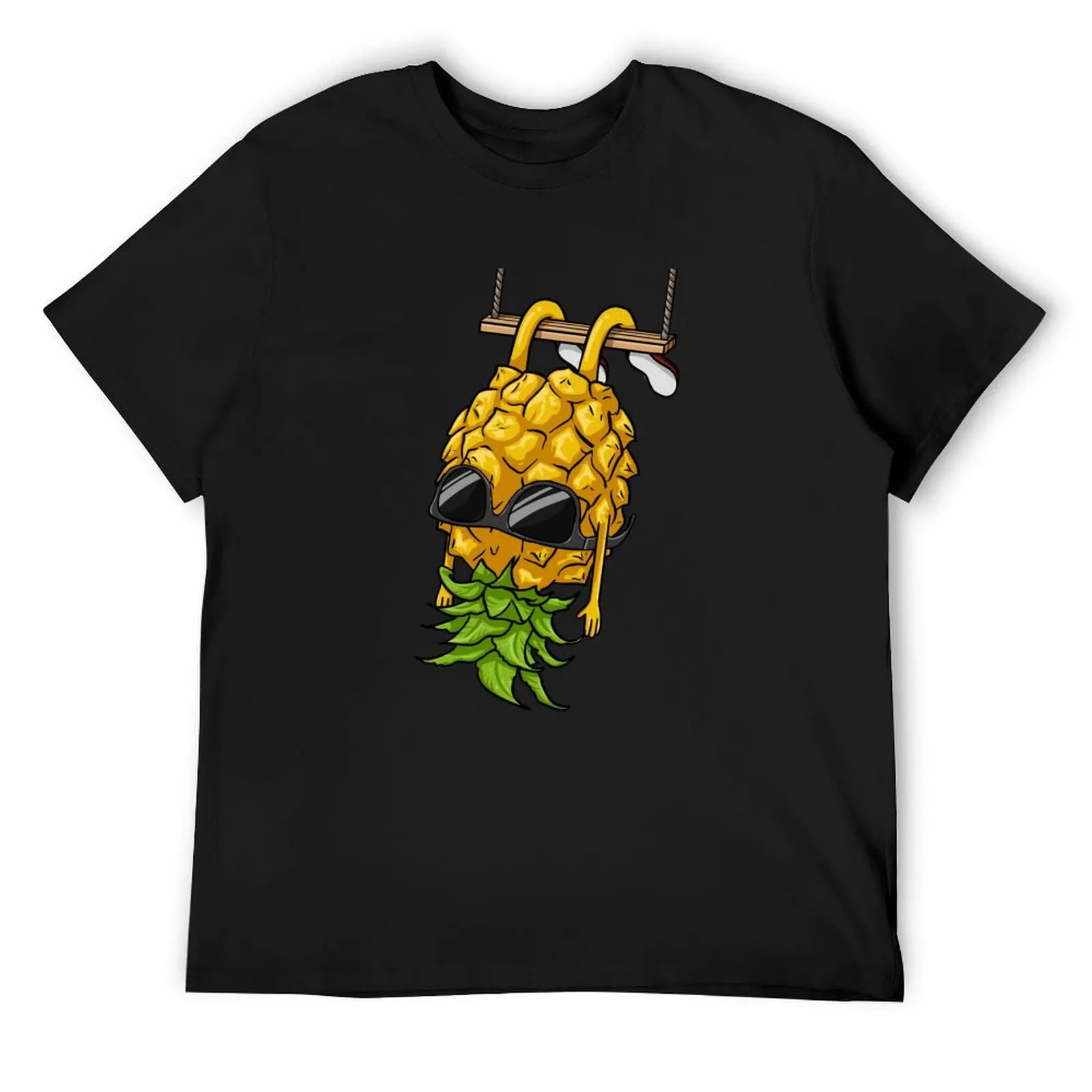 Swinging Pineapple Cartoon Swinger Upside Down Pineapple Gear T-Shirt oversized shirts graphic heavyweights t shirts for men