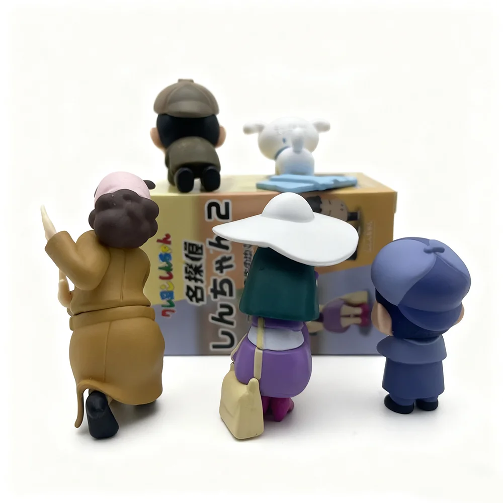 Nuevo Crayon Shinchan caja ciega de juguete estilo de detective Misa Matsuzaka Ume Toru Kazama Shirob muñeca modelo juguetes regalos para niños