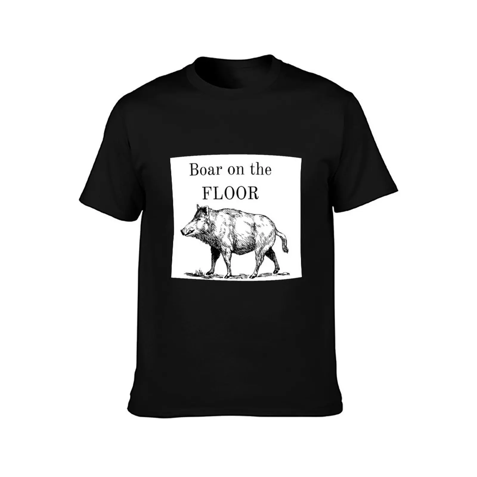 Boar on the floor succession quote white roy T-Shirt Summer Casual Cotton Tee Oversized Streetwear Tops Vintage Graphic Print