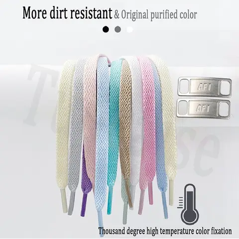 4Pcs AF1 Shoelaces Combination Classic Soft Flat Laces and Shoe Decoration Suit Sneaker Shoelace Air Force One Shoes Accessories