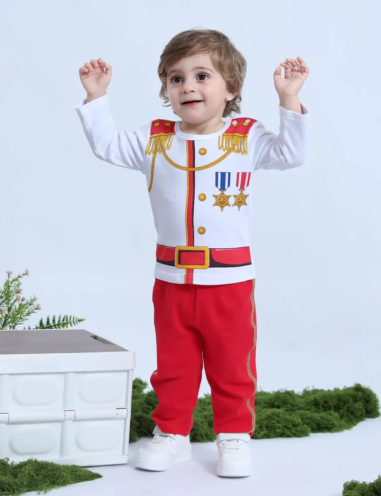 Baby Prince Charming Clothes Sets Toddler Boys Christmas Clothing Infant Royal Cosplay Outfits Boy Photography Performance Set