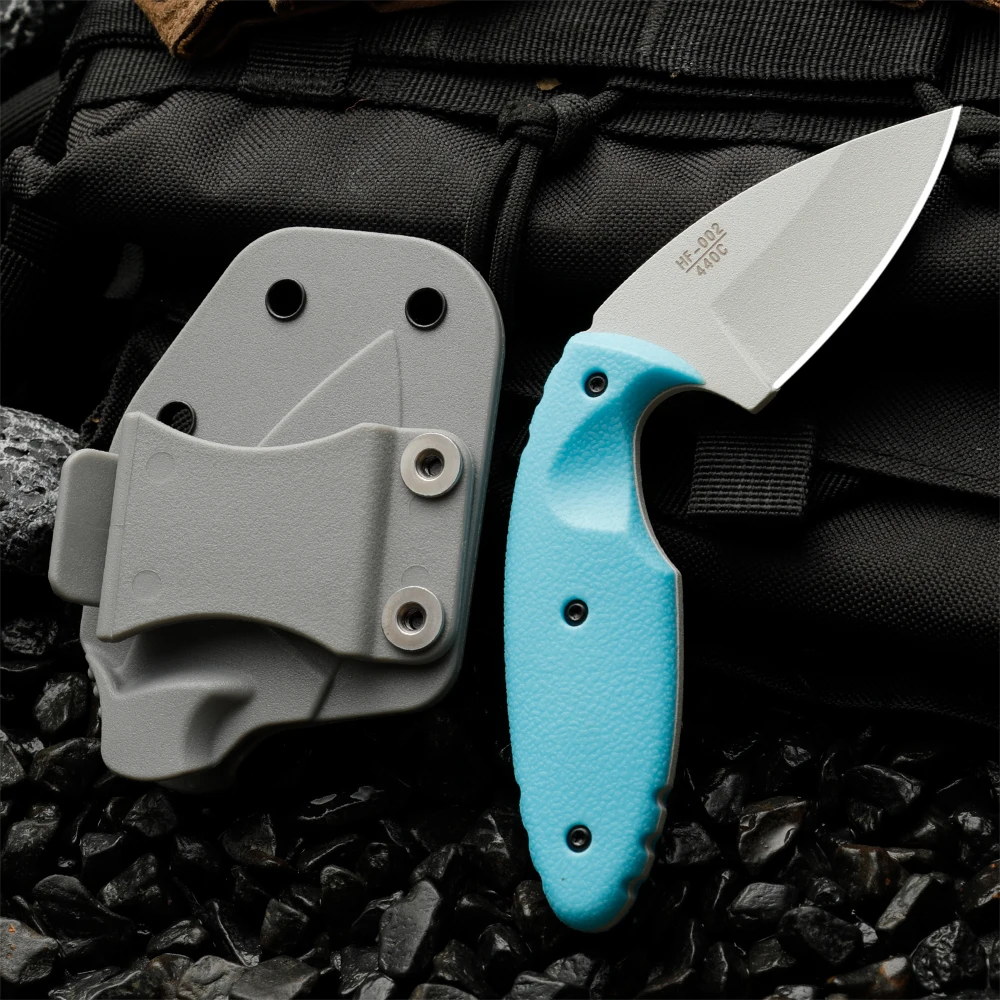 Wilderness sleeve sword claw knife 440C high-quality steel, high hardness integrated steel tactical small straight knife, portab