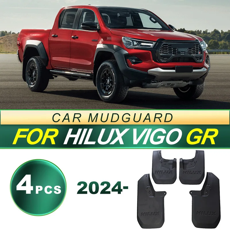 Para Toyota Hilux Vigo GR Sport 2024 4WD juego de guardabarros a medida ajuste guardabarros de goma suave mejora la protección del guardabarros