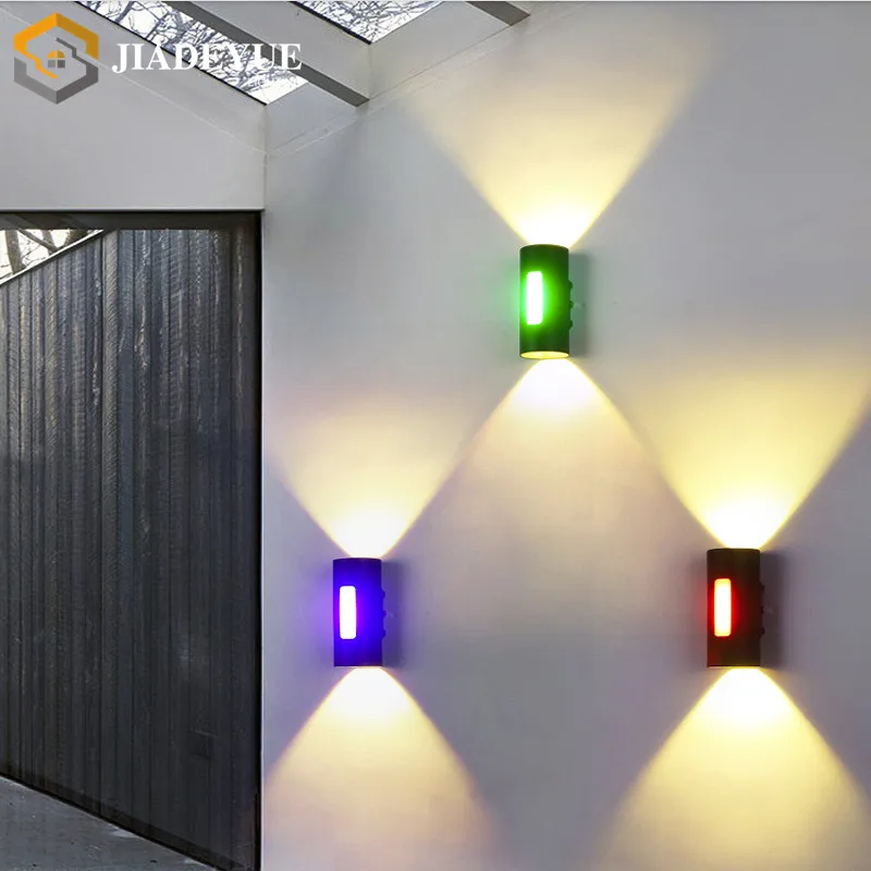 LED outdoor wall light waterproof aluminum wall light combination colorful lighting wall washer outdoor double head spotlight