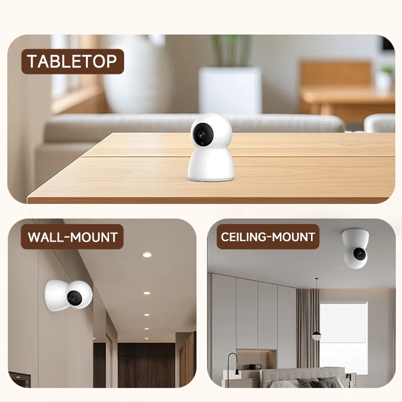 5MP WiFi Camera Smart Home Indoor Wireless IP Camera Surveillance Camera AI Detect Security Baby Monitor 4x Zoom Camera