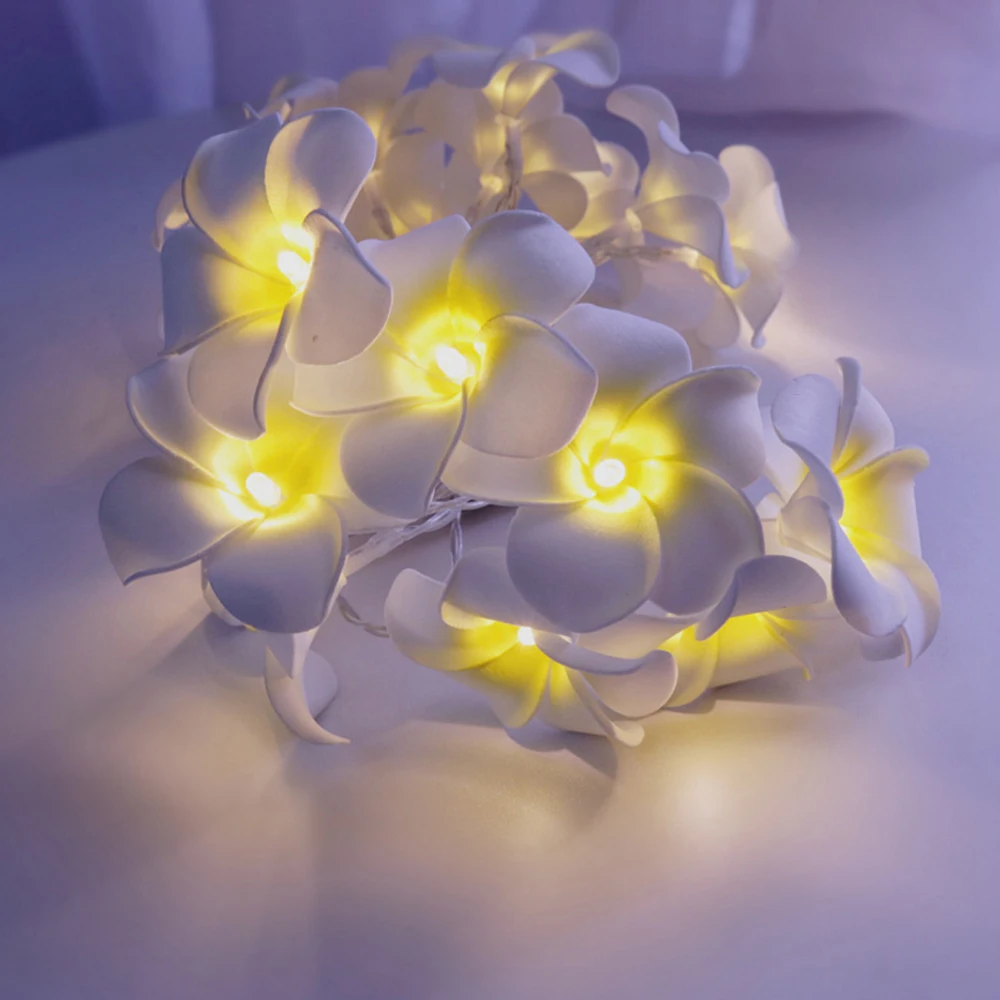 5V 3m 6m Egg Flower String Lights USB Battery Powered Fairy Lights Yellow Pink 10 20 40 LEDs/m for Wedding Party Christmas Decor