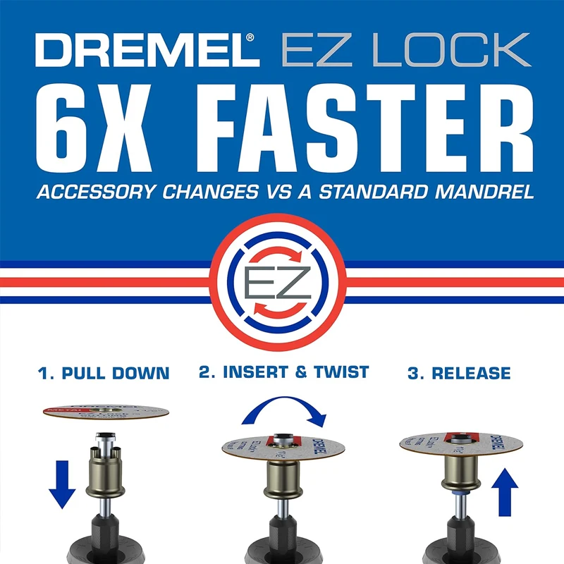 Dremel EZ476 Reinforced Cut-Off Wheels 1 1/2 Zoll EZ Lock Rotary Tool 5PCS/Pack EZ lock Plastic Cutting Wheel