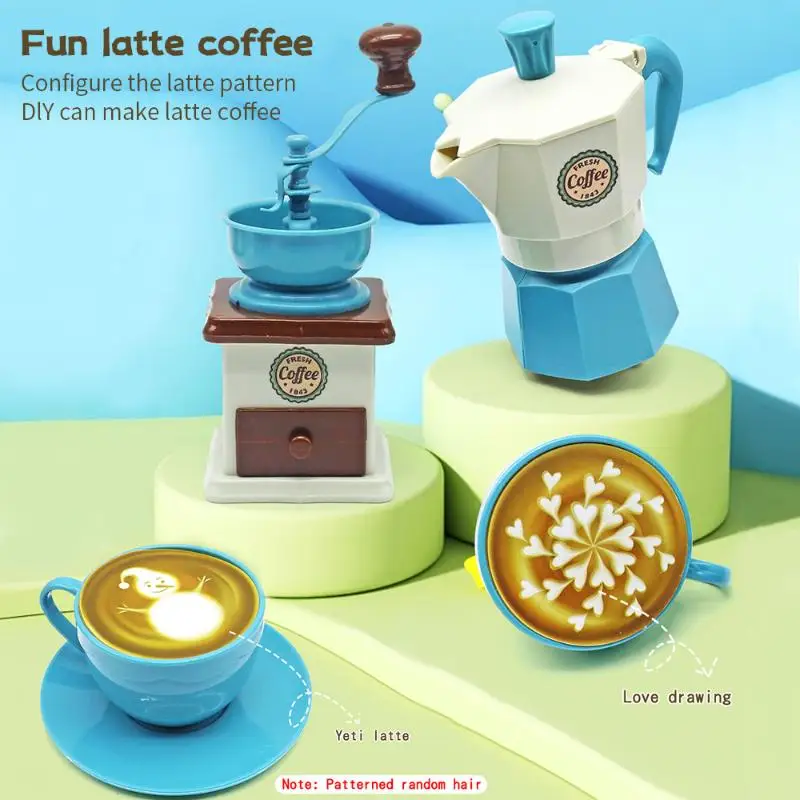 

4-7Pcs Outdoor Tea Party Set - Kids Pretend Play Kitchen with Coffee Maker, Develops Social Skills & Creativity