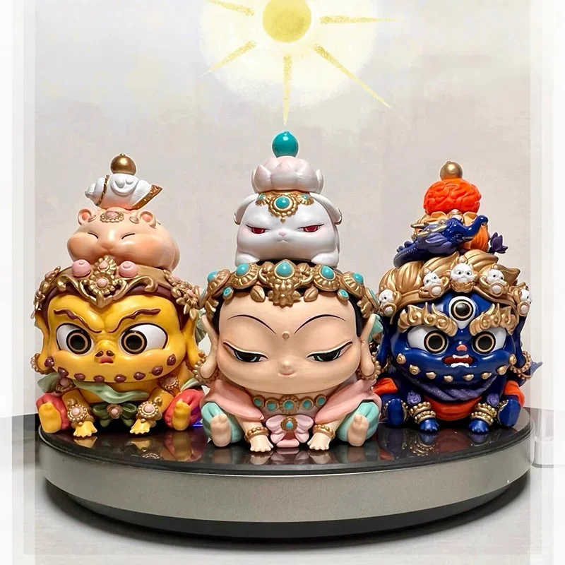 Dunhuang Bodhisattva Blind Box Handmade Tabletop Decorative Doll Action Figure Tabletop Decoration Surprise Mysterious Gifts