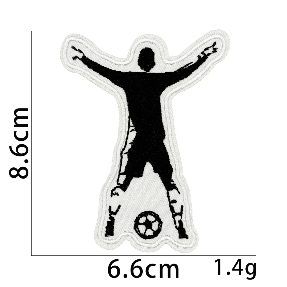 Soccer Embroidery Patch Football Applique Cloth Iron on Patches Sticker Sewing DIY Backpack Bag Hat Jeans Craft Decor Repair view 3