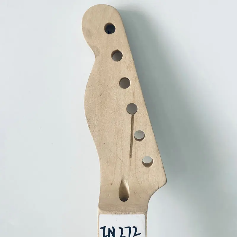 IN272 Left Hand Electric Guitar Semi Finishing Tele Guitar Neck No Frets+Paints with Wood Scar Special Sales for DIY