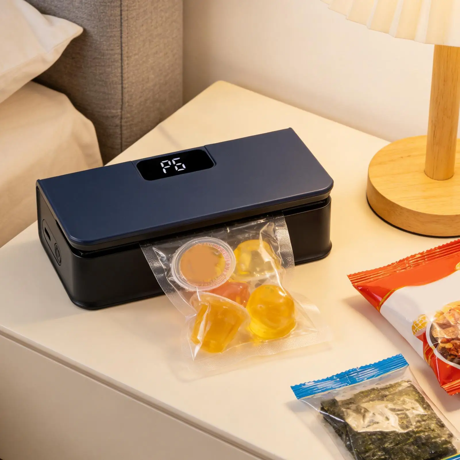 Mini Sealer 6-Mode Rechargeable Magnetic with Cutter Electric Handheld Sealer Machine for Home Kitchen Restaurant Snack Chip