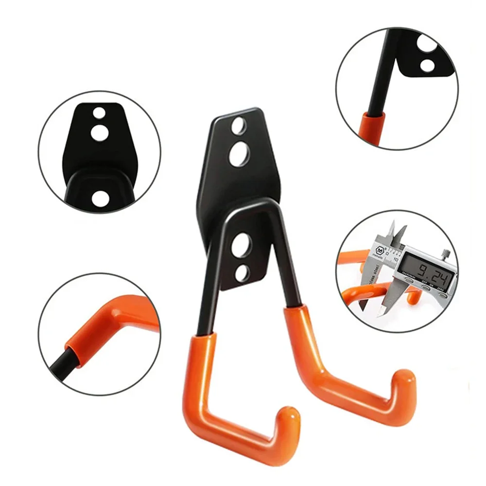 

Heavy Duty Hook Wall Mount Bicycle Hook for Ladders Garden Tool Hanger Hooks Wall Mount Anti-slip Storage Metal Garage Organizer