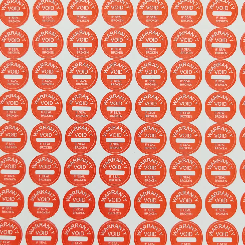 1000pcs/Lot Diameter 10mm Warranty Label Sticker Void If Seal Broken Damaged