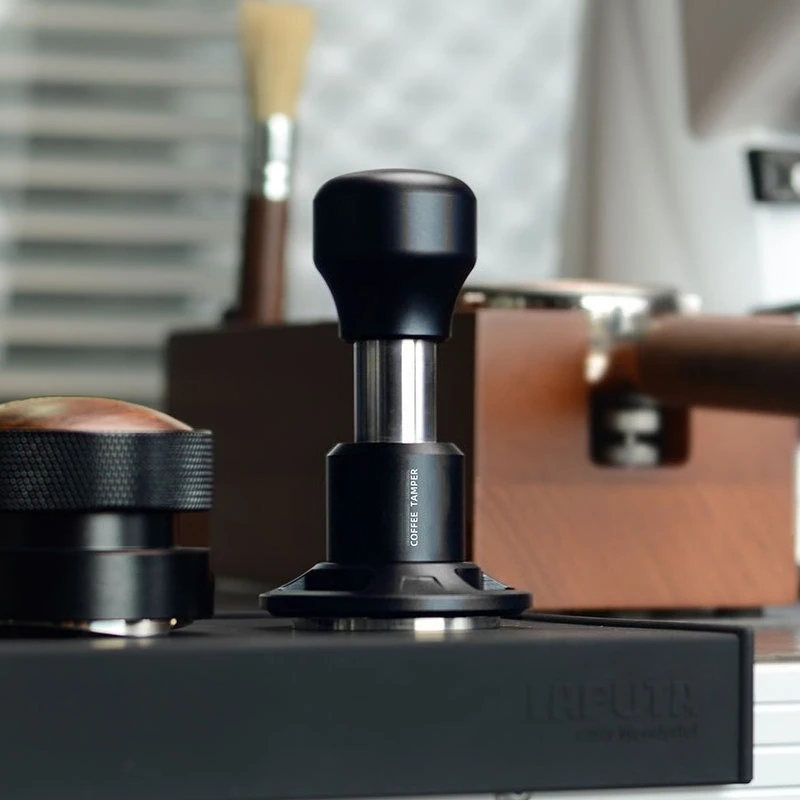Impact Tamper Constant Pressure Coffee Tamper, Stainless Steel Auto Spring Loaded Coffee Tamper