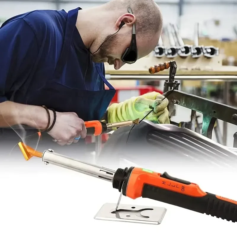 

110V/220V Plastic Welding Repair Car Bumper Repair Soldering Iron Kit Temperature Controlled Soldering StationRepair Ironing Too