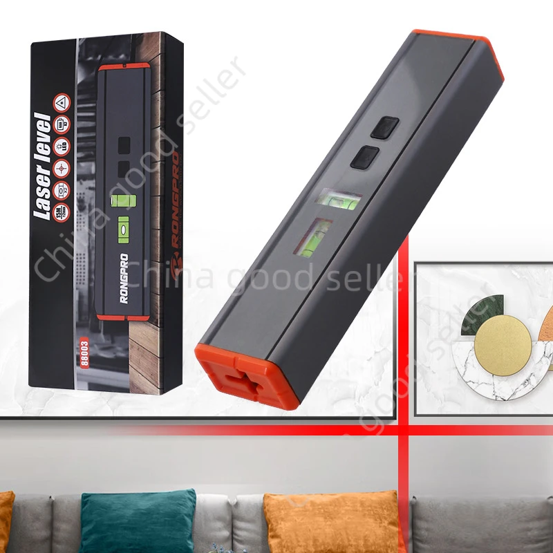 Laser Level Meter Red Light Cross Line with Magnetic Strong Light Fine Line Engineering Measurement Level Outdoor Laser Pointer