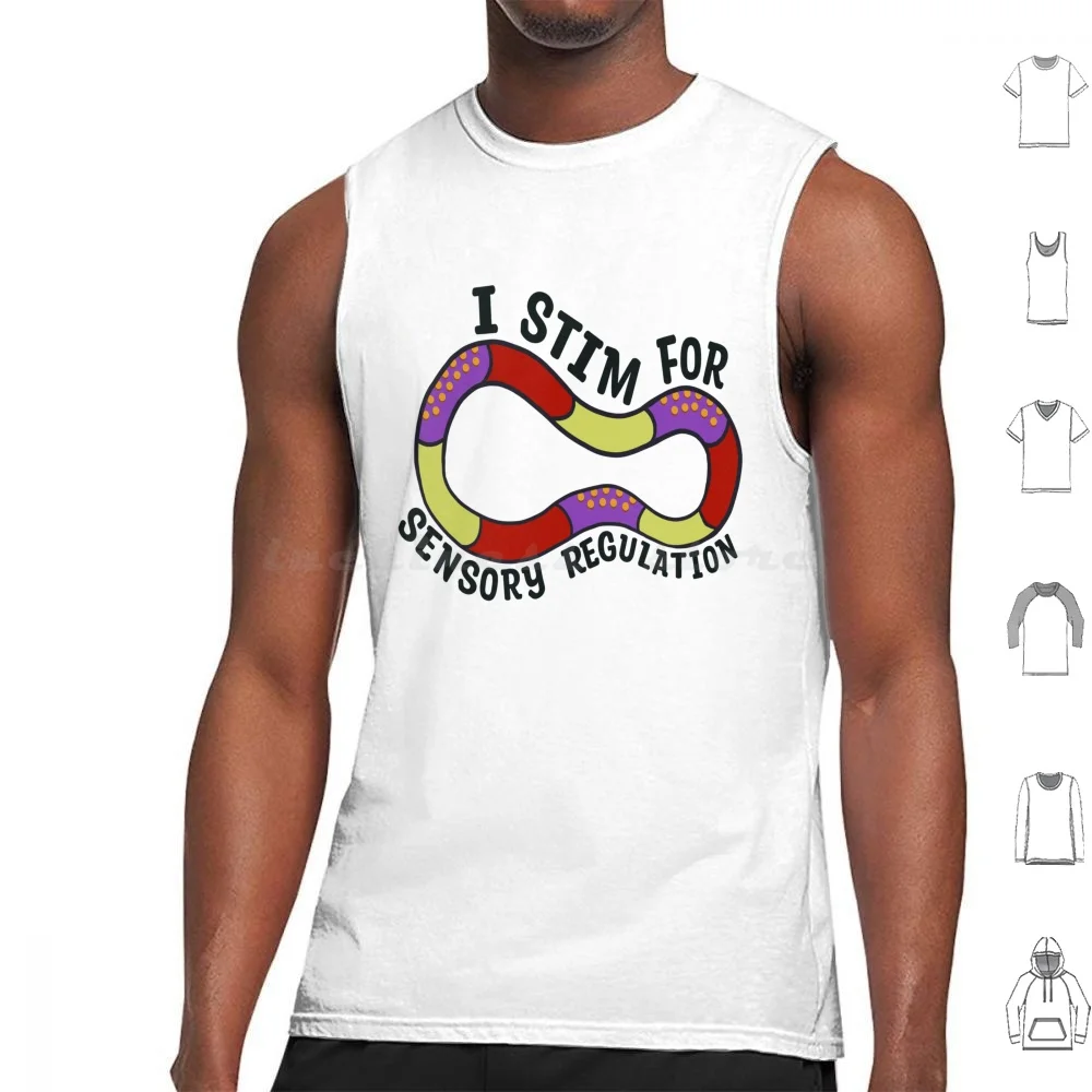 I Stim For Sensory Regulation Tank Tops Print Cotton Stim Stimming Autism Autistic Adhd Neurodiversity Neurodiverse