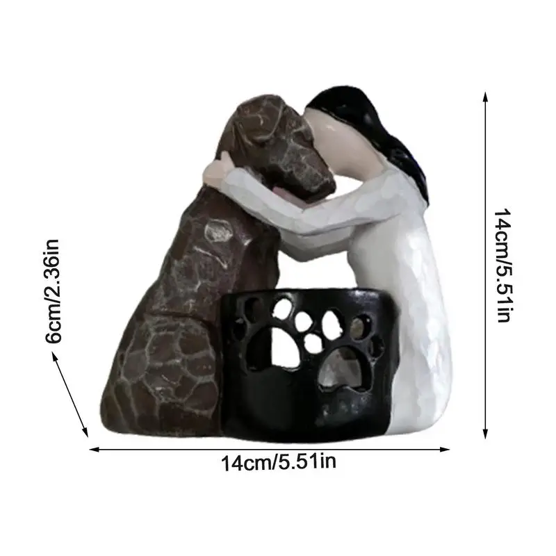 Pet Loss Sympathy Candle Holder Meaningful Pet Lost Angel Statue Passed Away Dog Pet Lost Angel Statue Ornaments Home Decor