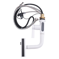 MLGB-Waterfall Pull Out Kitchen Faucet Cold Hot Faucet /Pull Out Faucet Rotatable Sink Lifting Basin Faucet-A