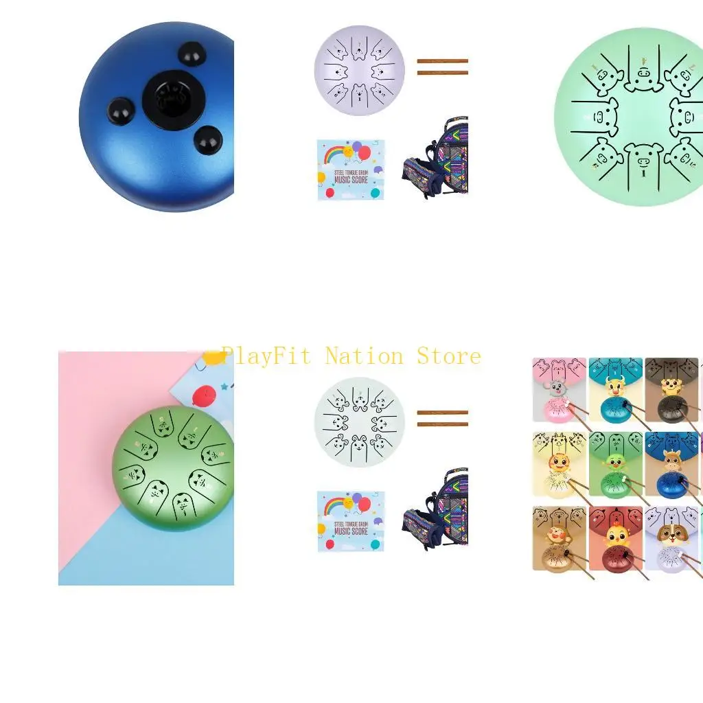 

242F 12 Zodiac Ethereal Drum 8-нотный стальной барабан для хэндпана Легко играть