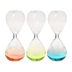 Bubble Singing Hourglass Handmade Craft Liquid Motion Timer Durable Birthday Gifts Glass Liquid for Friends Faimly Children Kids