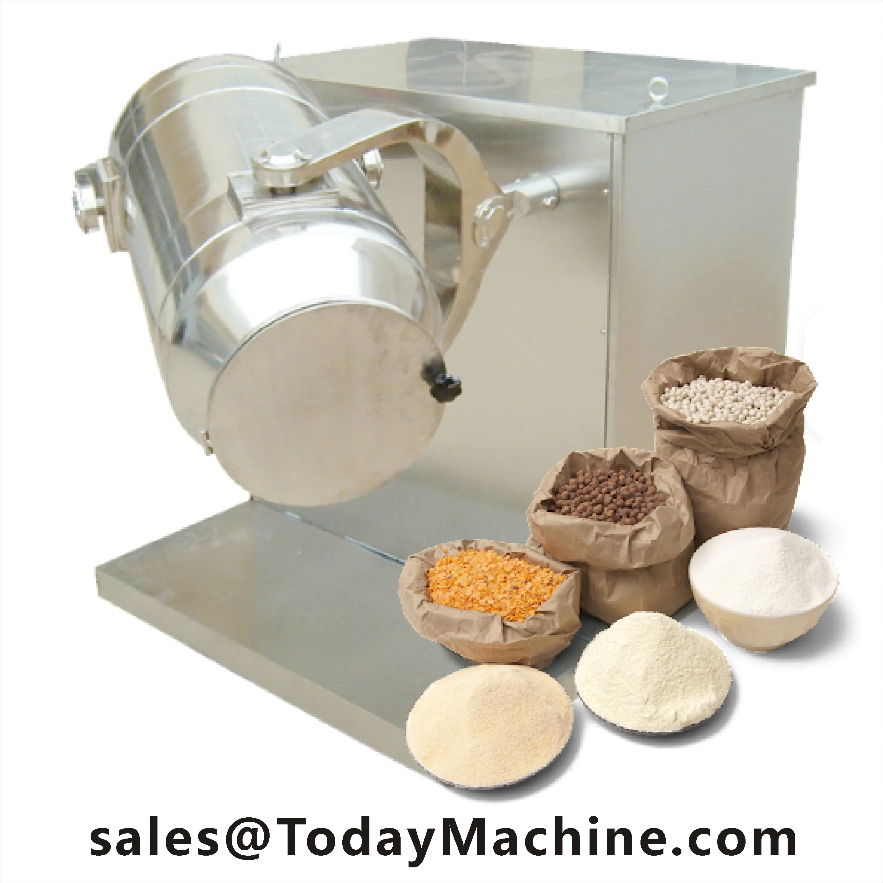Stainless Steel 3D Swing Rotating Blender Three Dimensional Stirrer Mixing Machine Powder Mixer for Flour Herbs Additive