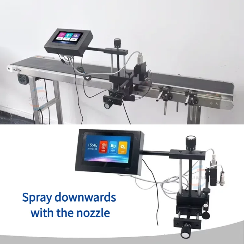 OH-180 Automatic Inject Printer With Conveyor Small Characters Static Inkjet Printer Date Spray Printing Machine 12.7mm Nozzle