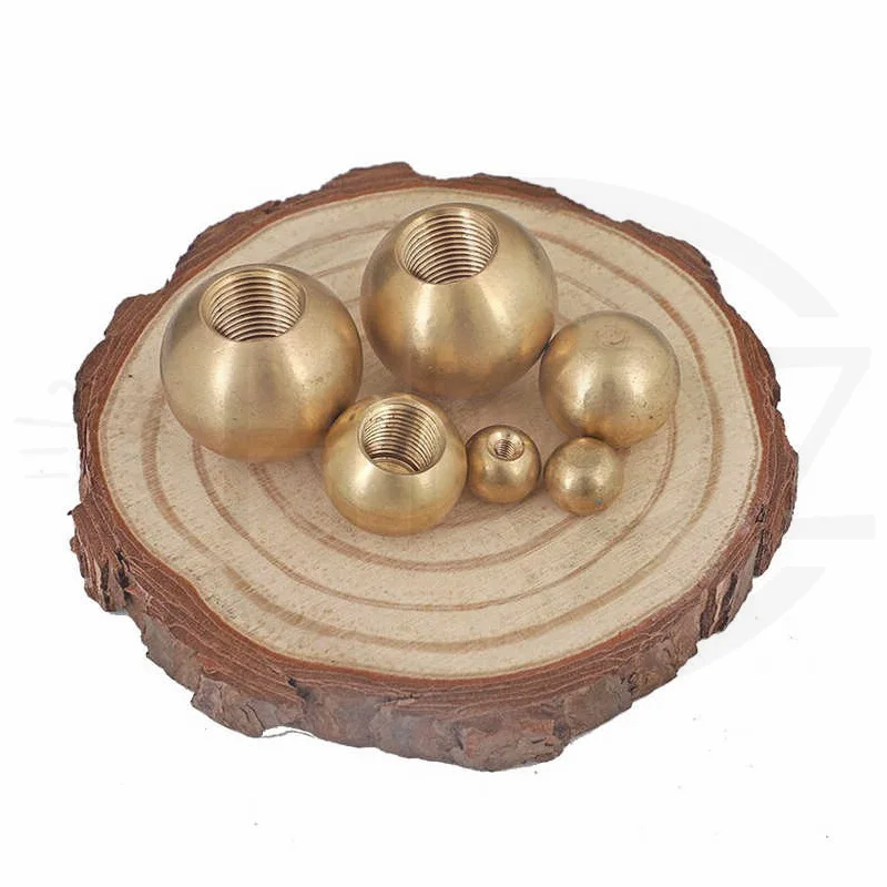 Outer Diameter 6-25mm Brass Thread Hole Balls M3 M4 M5 M6 M10 M12 Solid Half Hole Pure Brass Thread Ball For CNC Later Machine