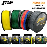 JOF X12 Braided Fishing Line Sea Fishing Strong PE Wire 100/300/500M 12 Strands 25lb~92LB Original Carp Fishing Line